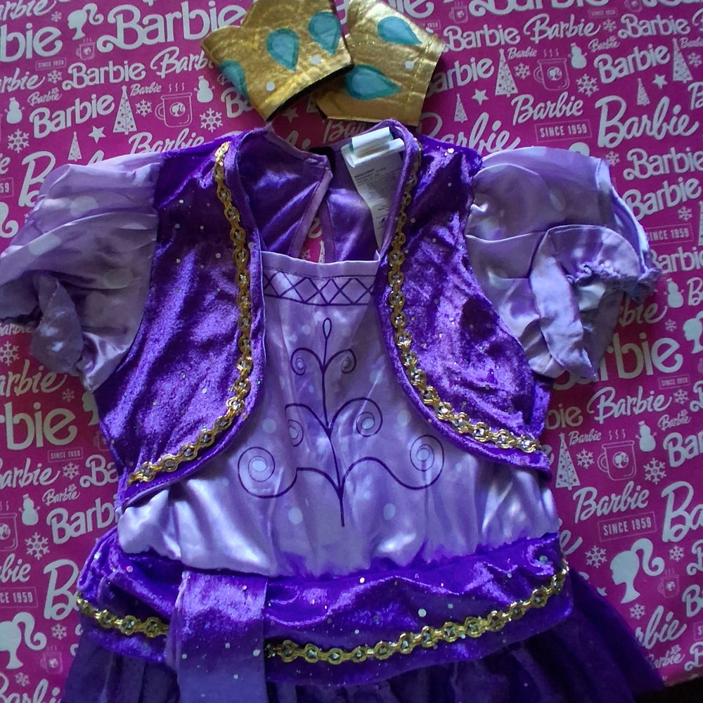 Nickelodeon SHIMMER Purple Gold GIRLS Costume Size 4-6T EUC - Picture 4 of 12